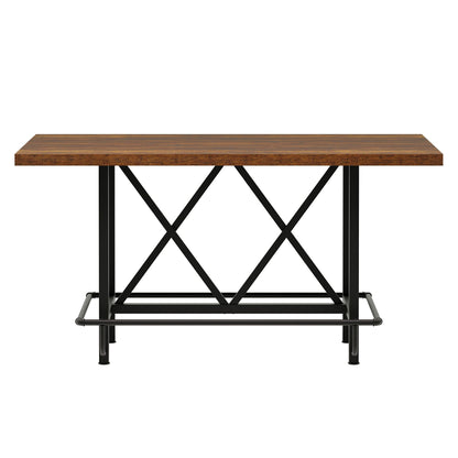 Rectangular Counter Height Dining Table for Six