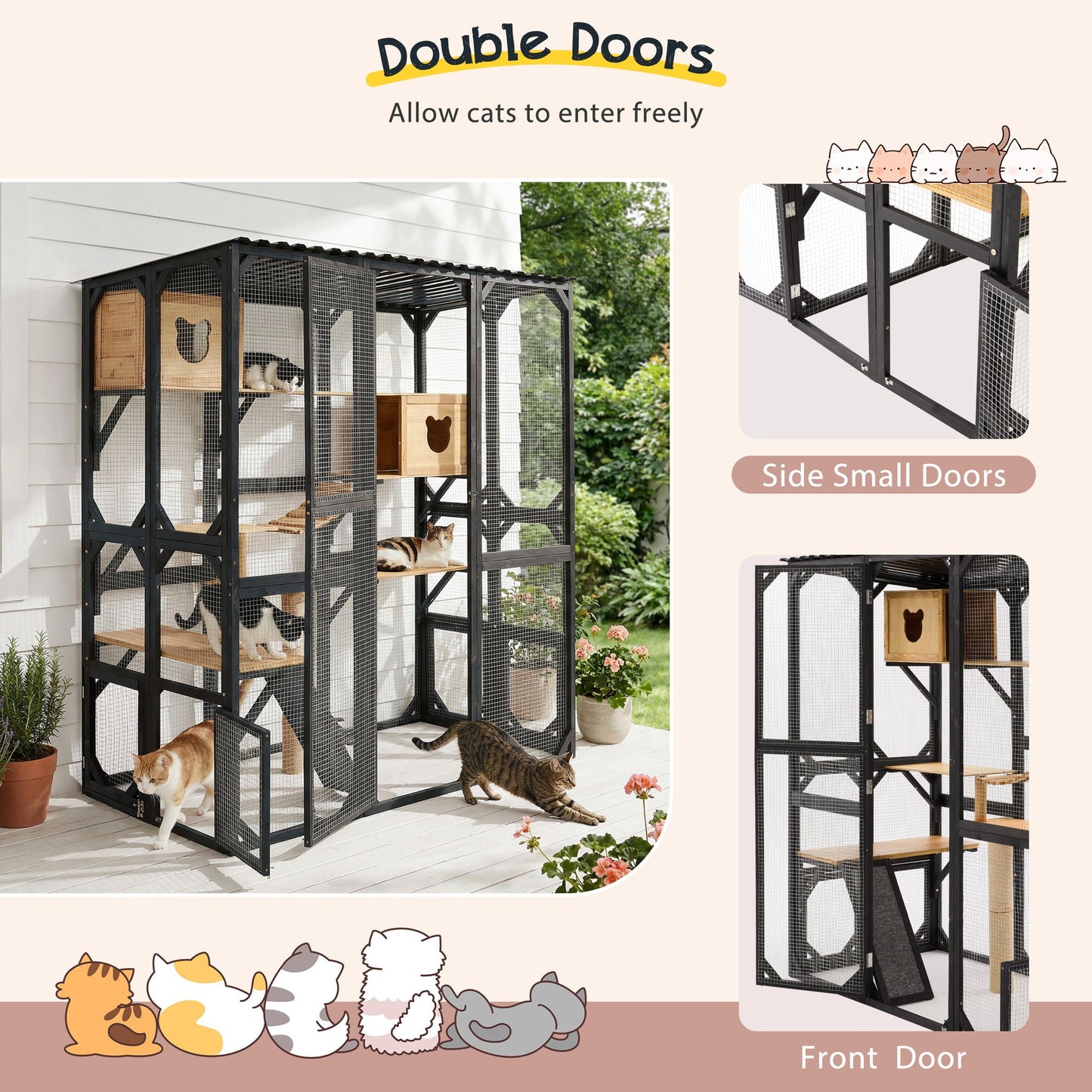 Multi Level Outdoor Cat Enclosure and Platform