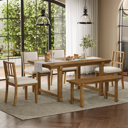 Six Piece Kitchen and Dining Room Furniture Set