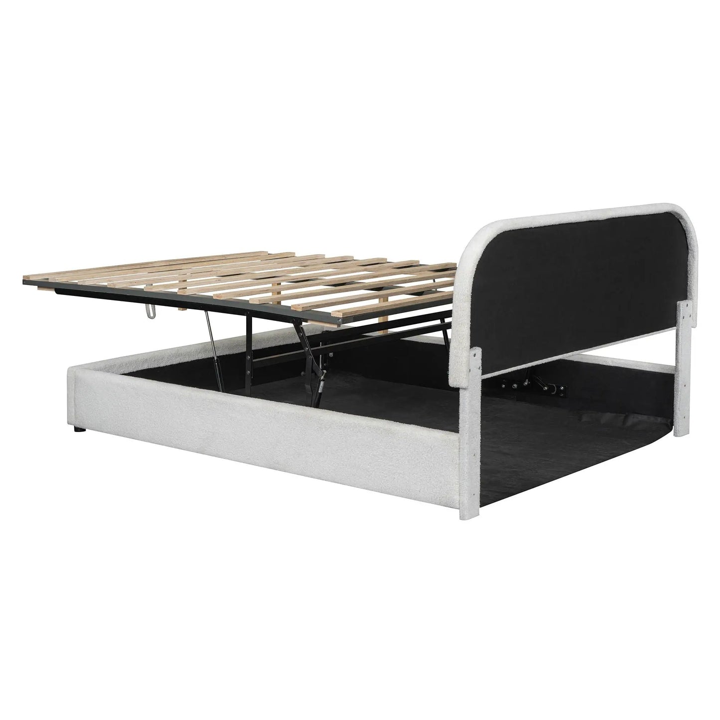 Upholstered Platform Bed With Hydraulic Storage