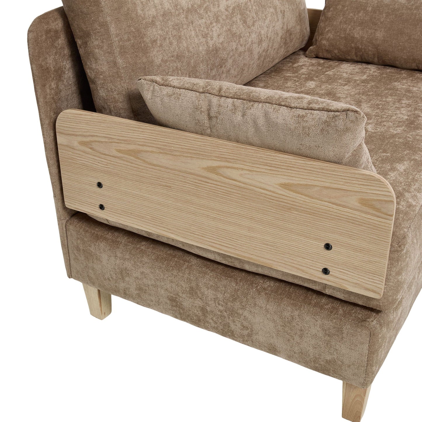 Mid Century Modern 3 Pillow Foldable Sofa Bed