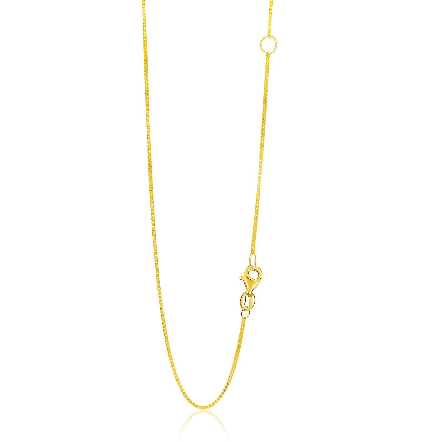 Necklace 14k Yellow Gold Adjustable Box Chain 0.8mm Bids.com on Tampa Home & Garden Store