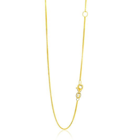 Necklace 14k Yellow Gold Adjustable Box Chain 0.8mm Bids.com on Tampa Home & Garden Store