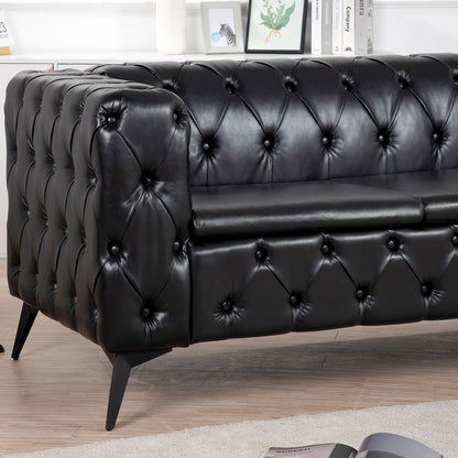 Modern 3 Seater Sofa with Square Arm and Cushion