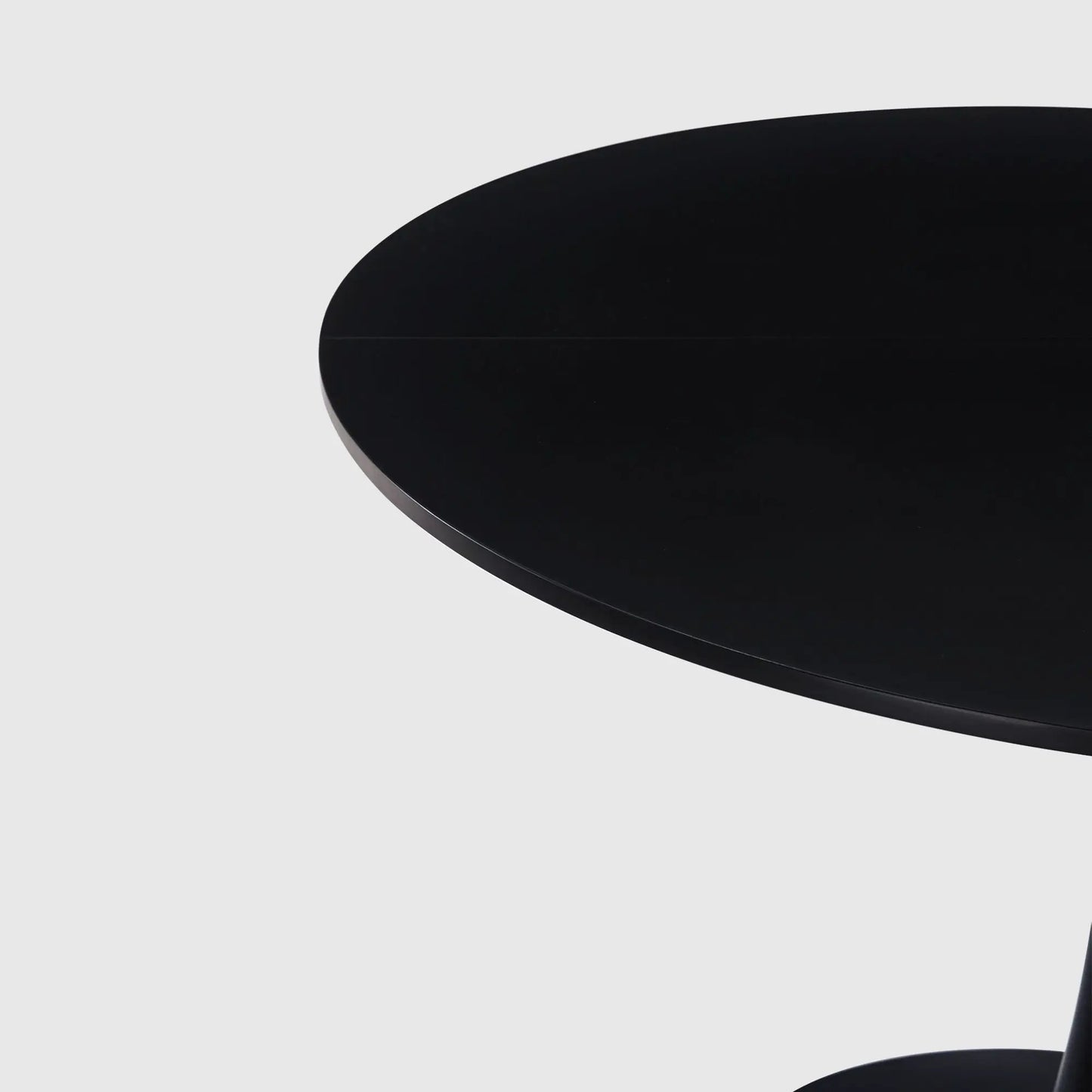 Tulip Special Dining Table black oval top with sleek edge, matte finish on Tampa Home & Garden Store