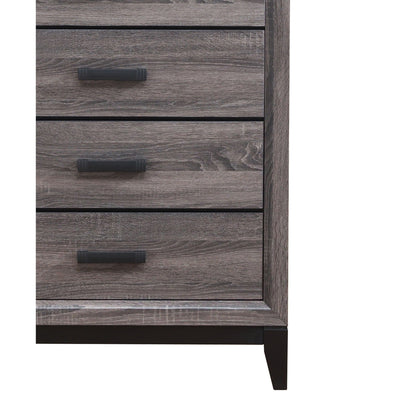 Mirage Accent Chest with five drawers in dark gray wood finish by HouseOfZazla on Tampa Home & Garden Store