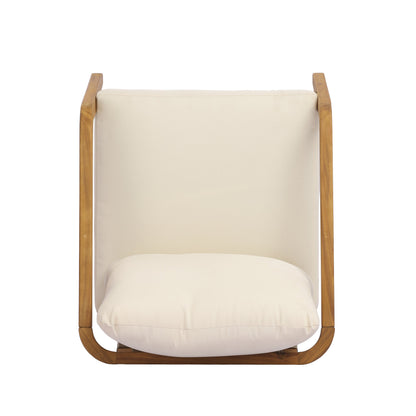 Acacia Wood Patio Club Chairs and Soft Cushions