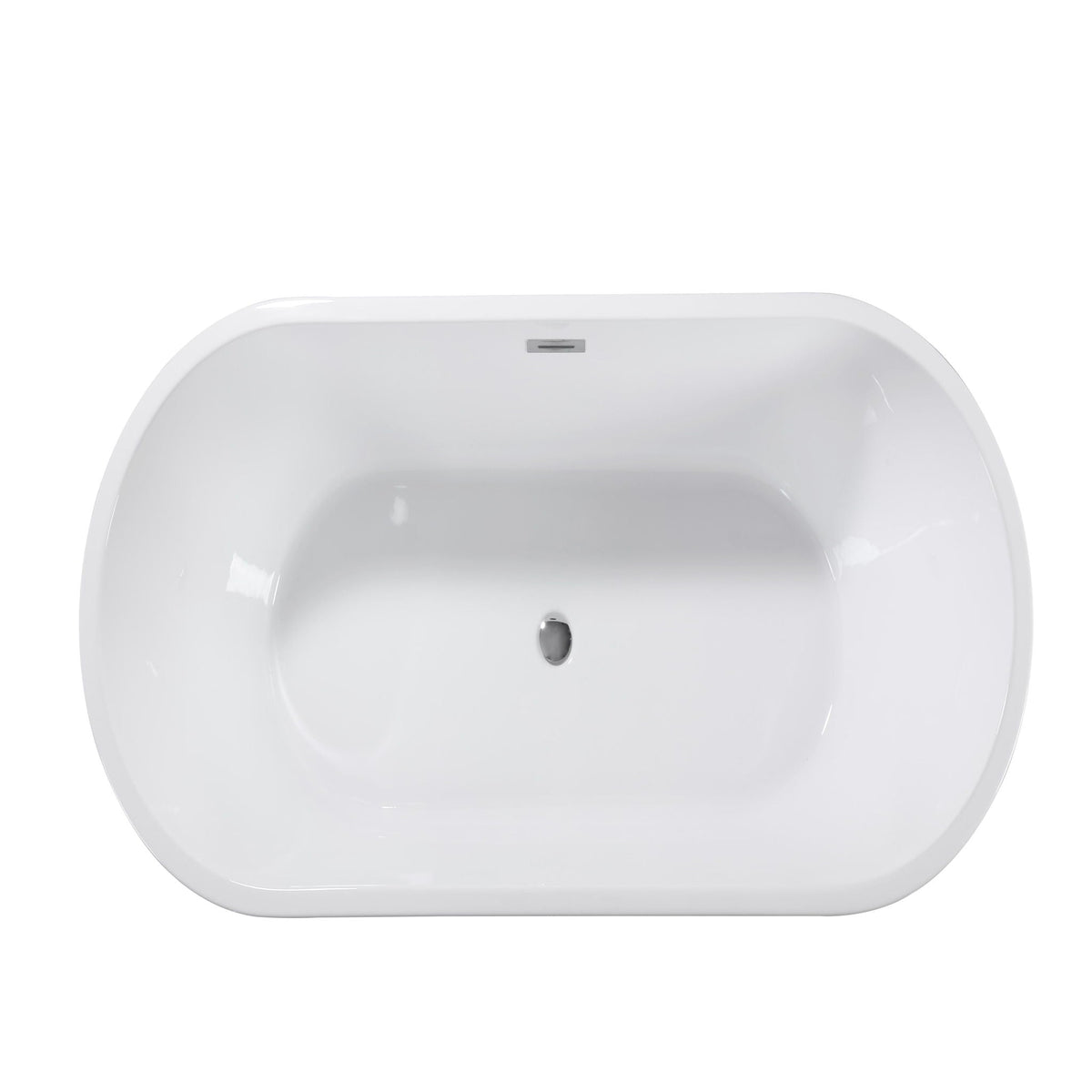 Glossy freestanding bathtub with toe-tap drain in white acrylic by HouseOfZazla on Tampa Home & Garden Store