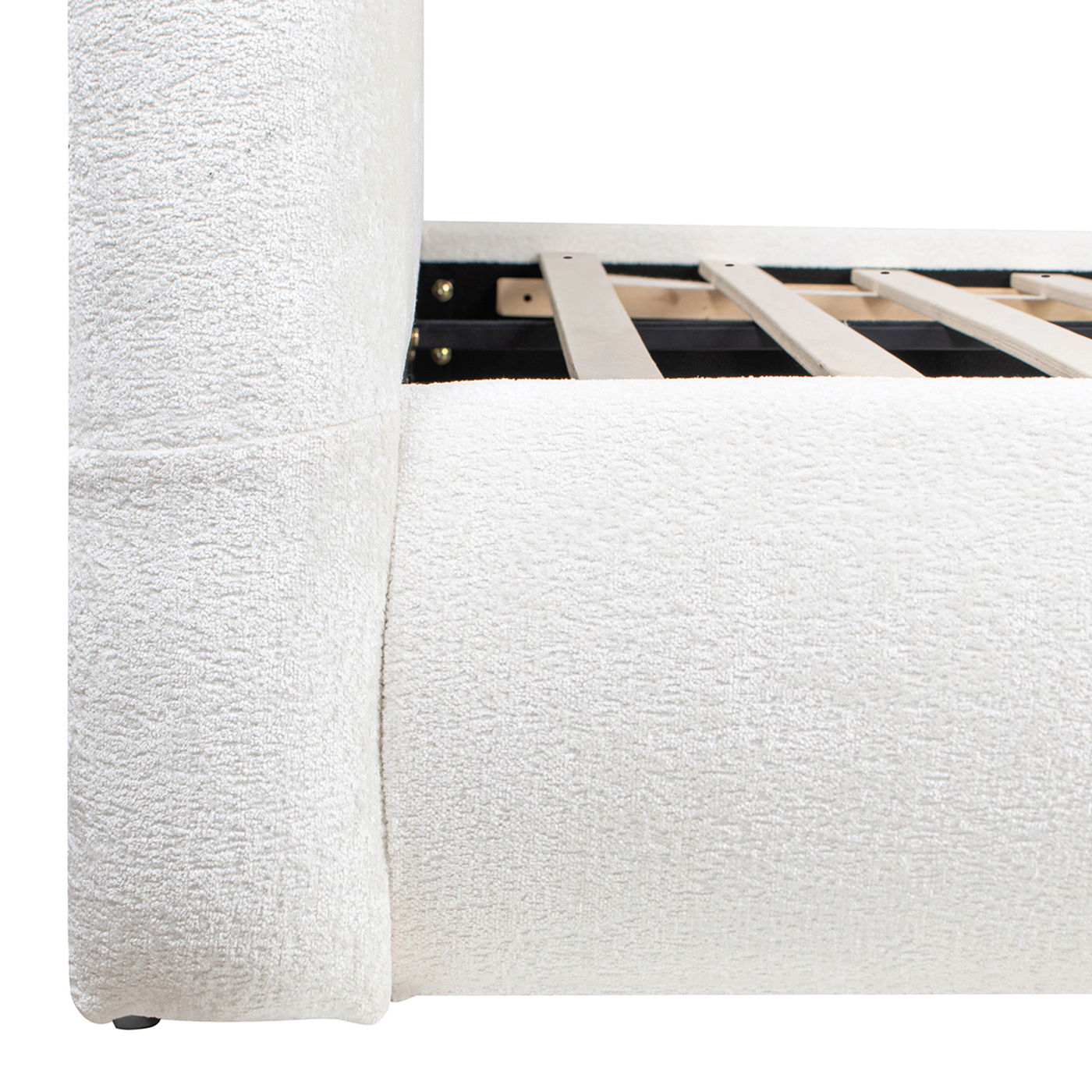 Archie Puffy Upholstered Platform Bed and Frame