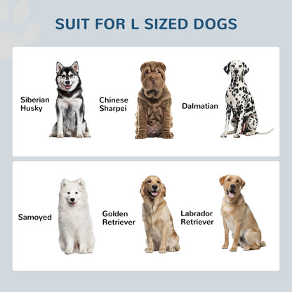 PawHut Large Elevated Dog Bowls with Storage Drawer breed collage featuring Siberian Husky on Tampa Home & Garden Store