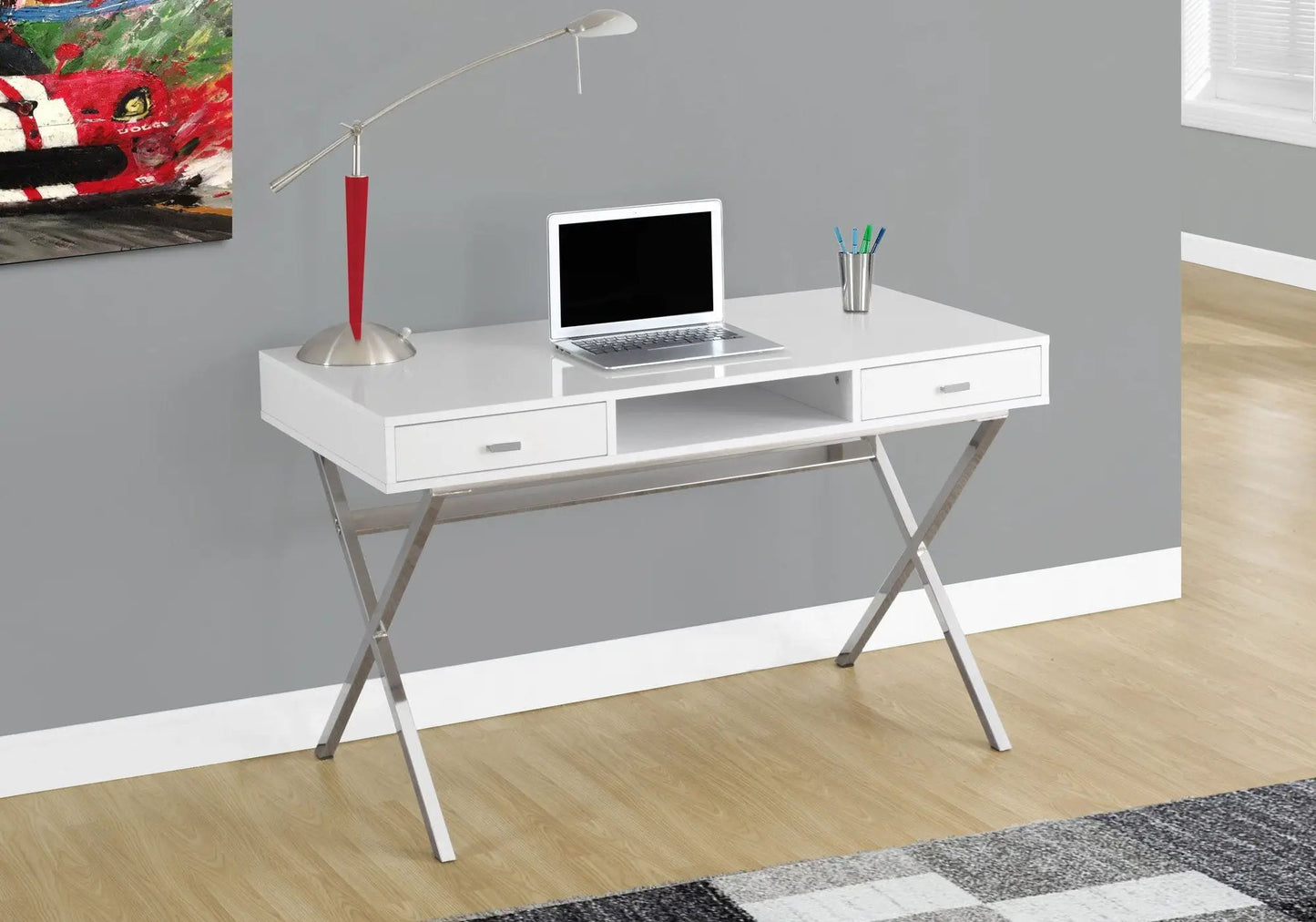 Computer Desk for Home Office with Laptop Storage