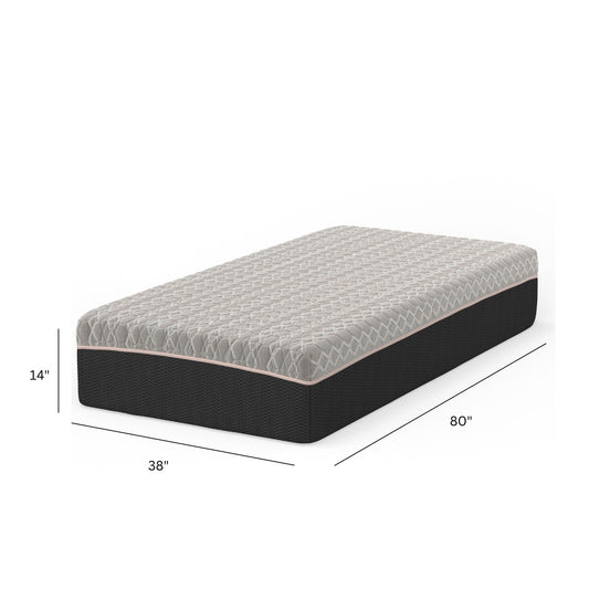 HouseOfZazla Copper Lux Hybrid 14in mattress with copper memory foam and coil support on Tampa Home & Garden Store