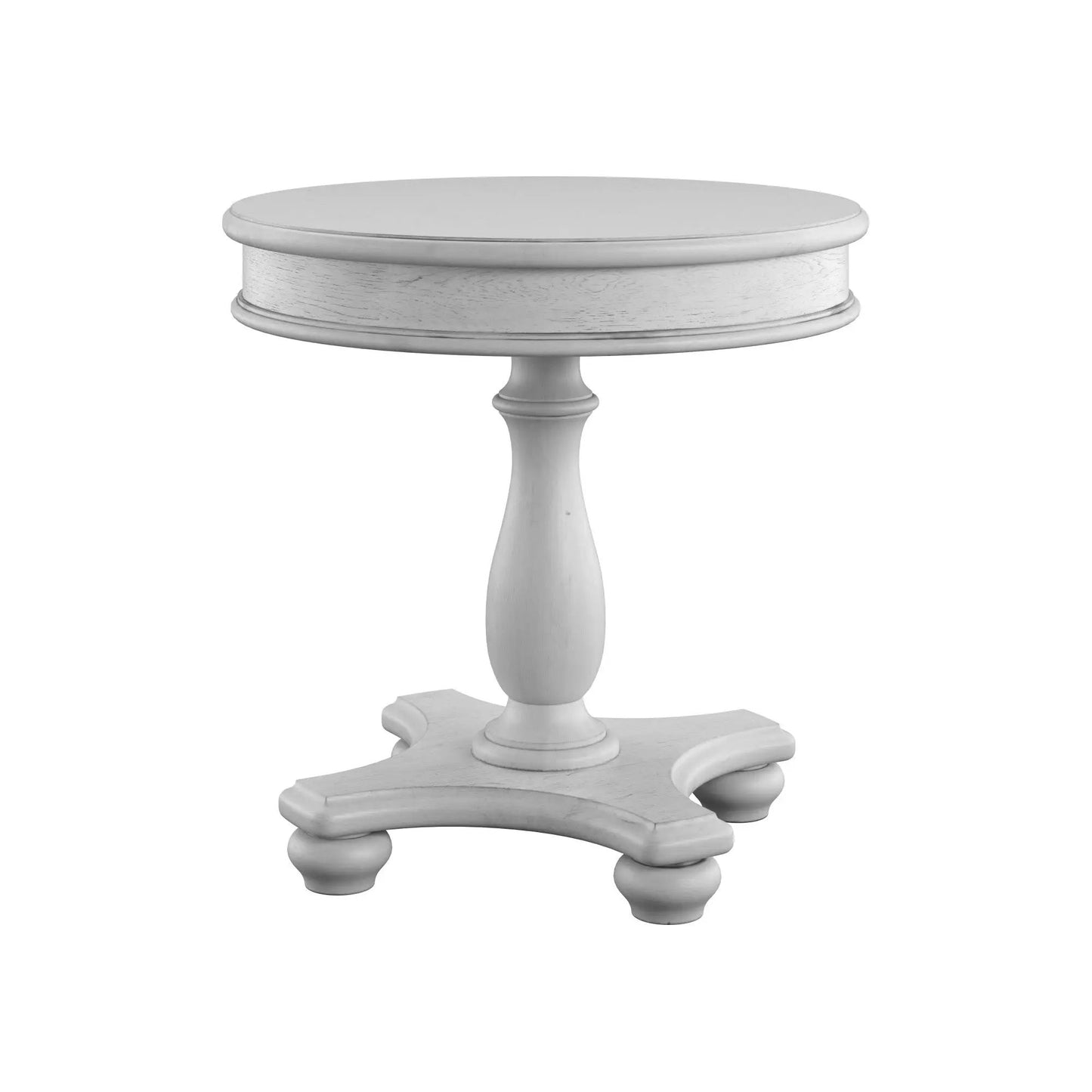 Round Gray End Table with pedestal base by Unique Piece Furniture on Tampa Home & Garden Store
