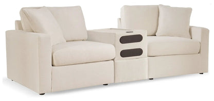 Modmax Oyster Sectional sofa, beige fabric with center console by Unique Piece Furniture on Tampa Home & Garden Store