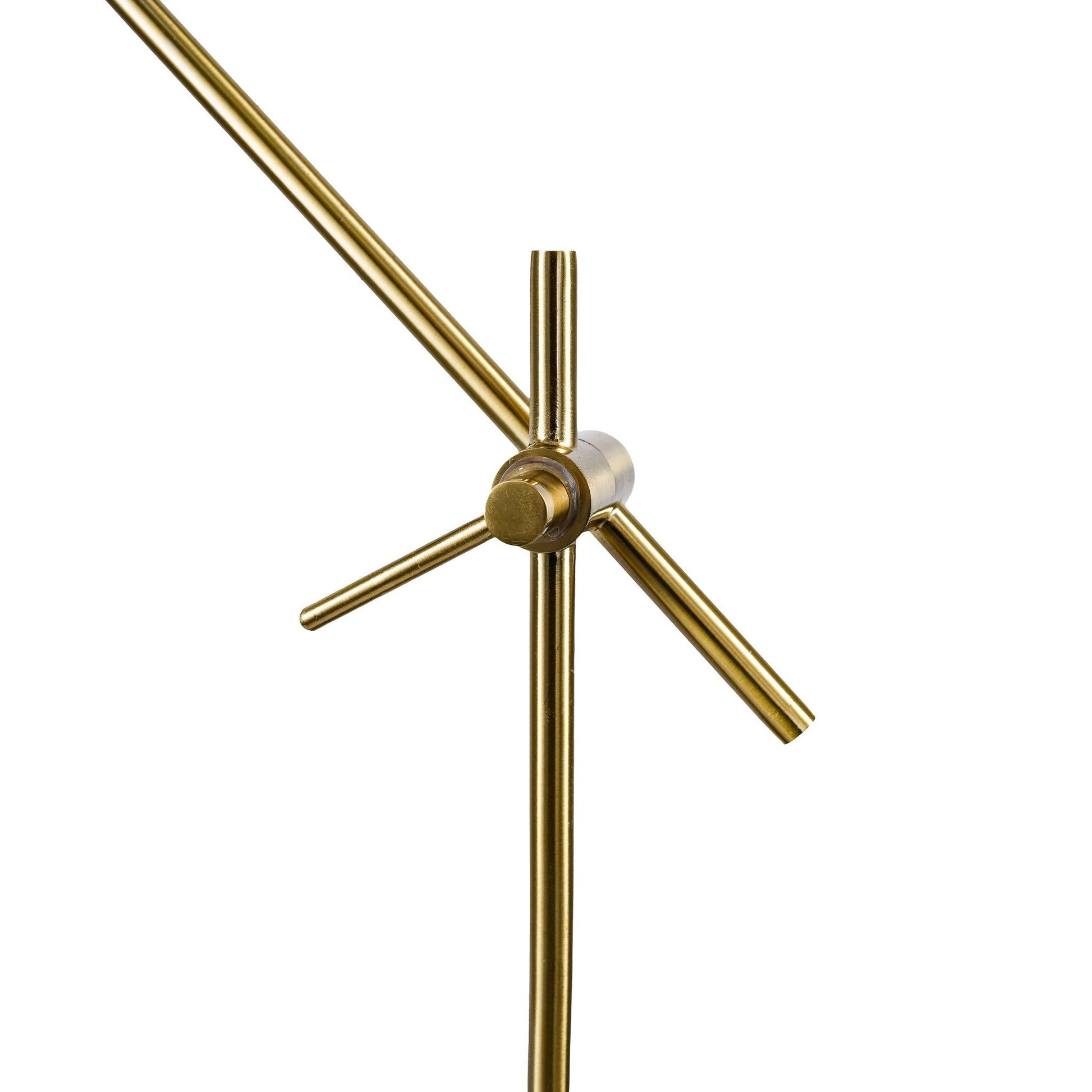 Lumora table lamp gold-tone metal frame with diagonal and vertical rods on Tampa Home & Garden Store