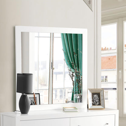 Burlington white wood-frame wall mirror modern design transitional by HouseOfZazla on Tampa Home & Garden Store