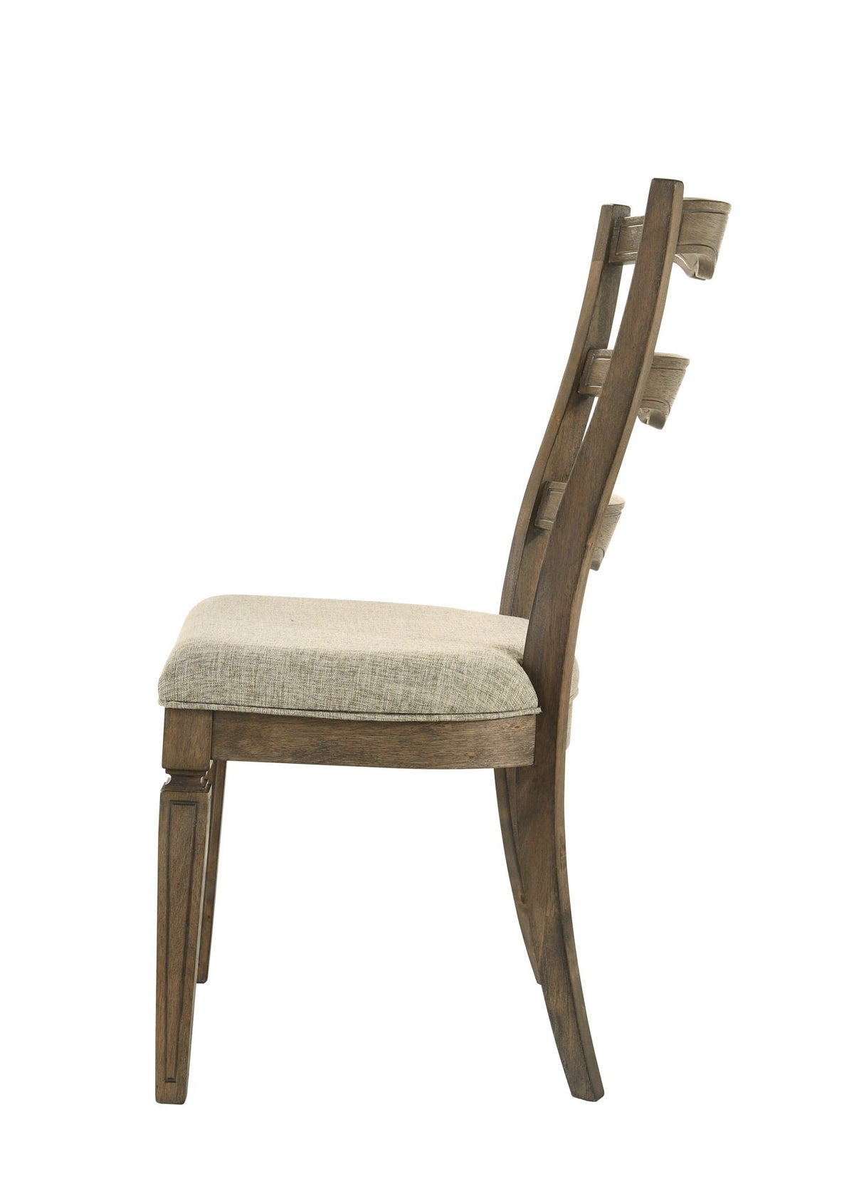 Parfield Weathered Side Chair with padded seat in light brown oak finish by HouseOfZazla on Tampa Home & Garden Store