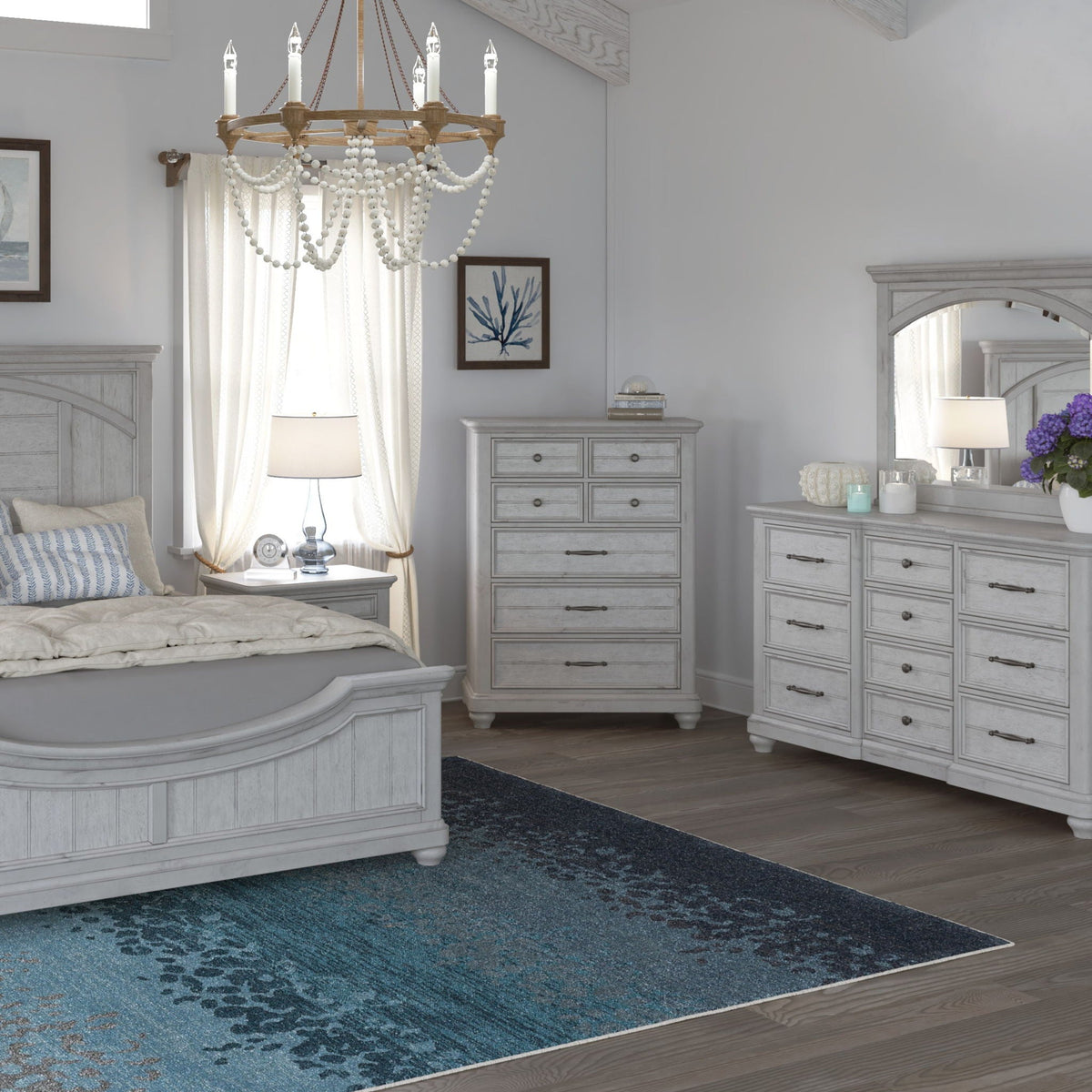 7 Drawer Chest Gray Distressed Dresser HouseOfZazla on Tampa Home & Garden Store