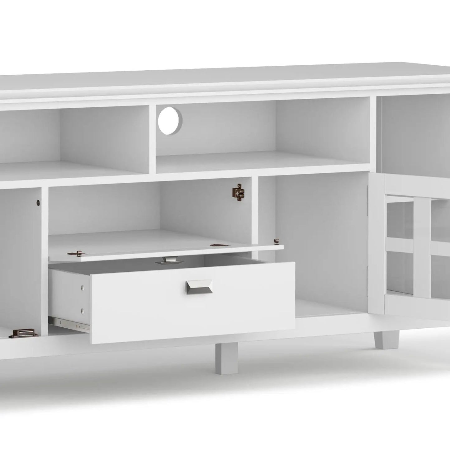 Artisan Tv Media Stand Glass Doors and Drawers