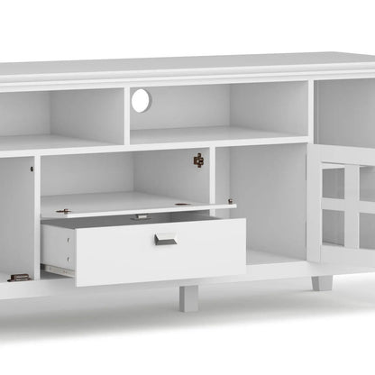 Artisan Tv Media Stand Glass Doors and Drawers