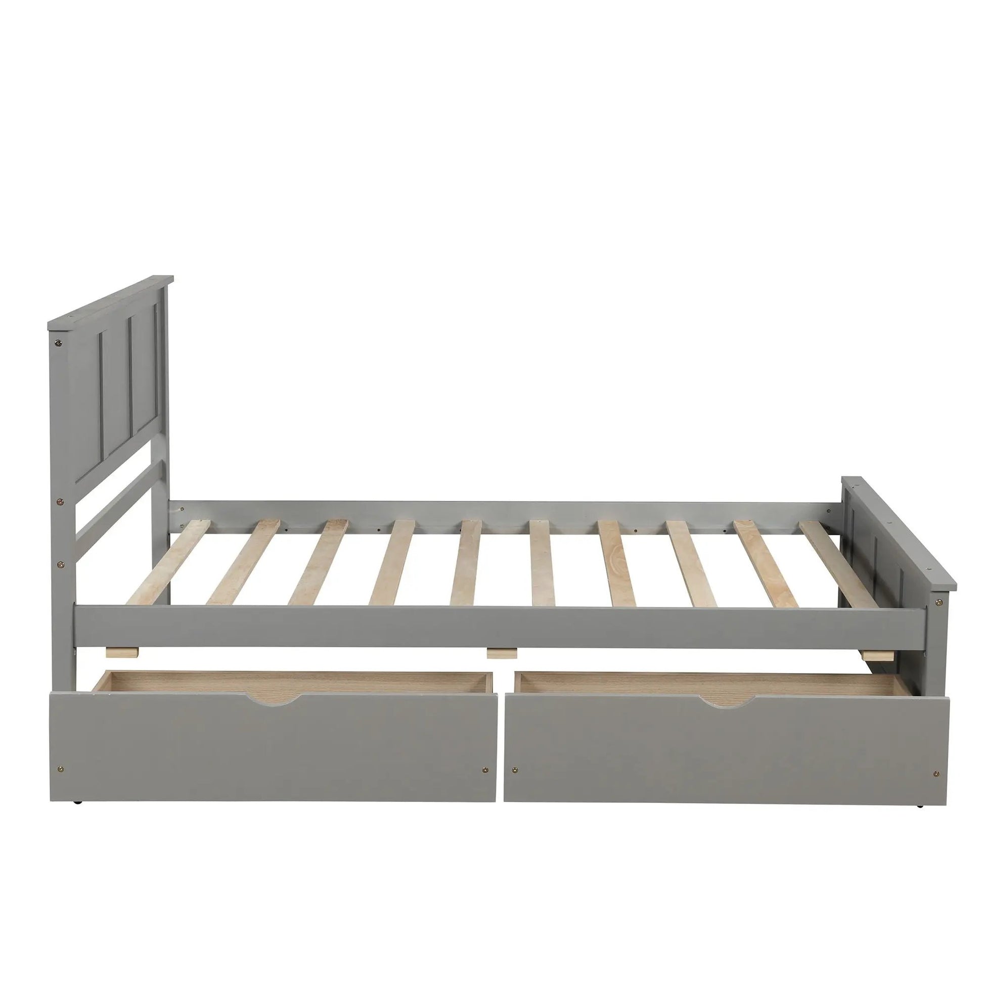 Platform storage bed gray with 2 wheel-base drawers by Unique Piece Furniture on Tampa Home & Garden Store