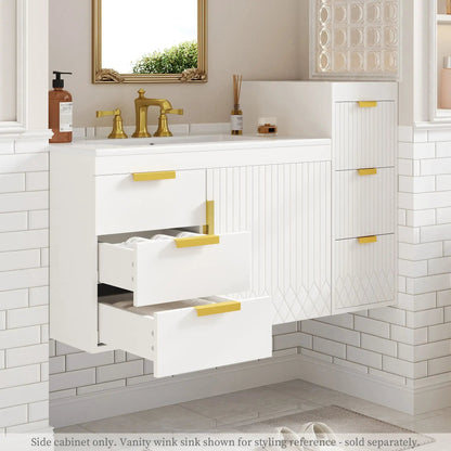 Modern Wall Mounted Floating Cabinet with Drawers