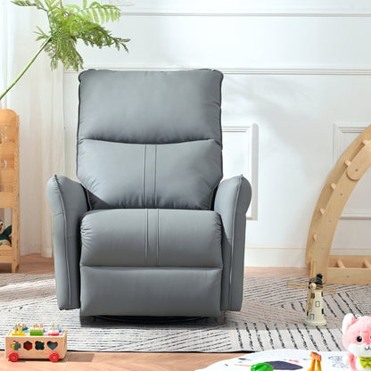 Power Swivel Rocker Recliner Chair in gray upholstery by HouseOfZazla for adults on Tampa Home & Garden Store