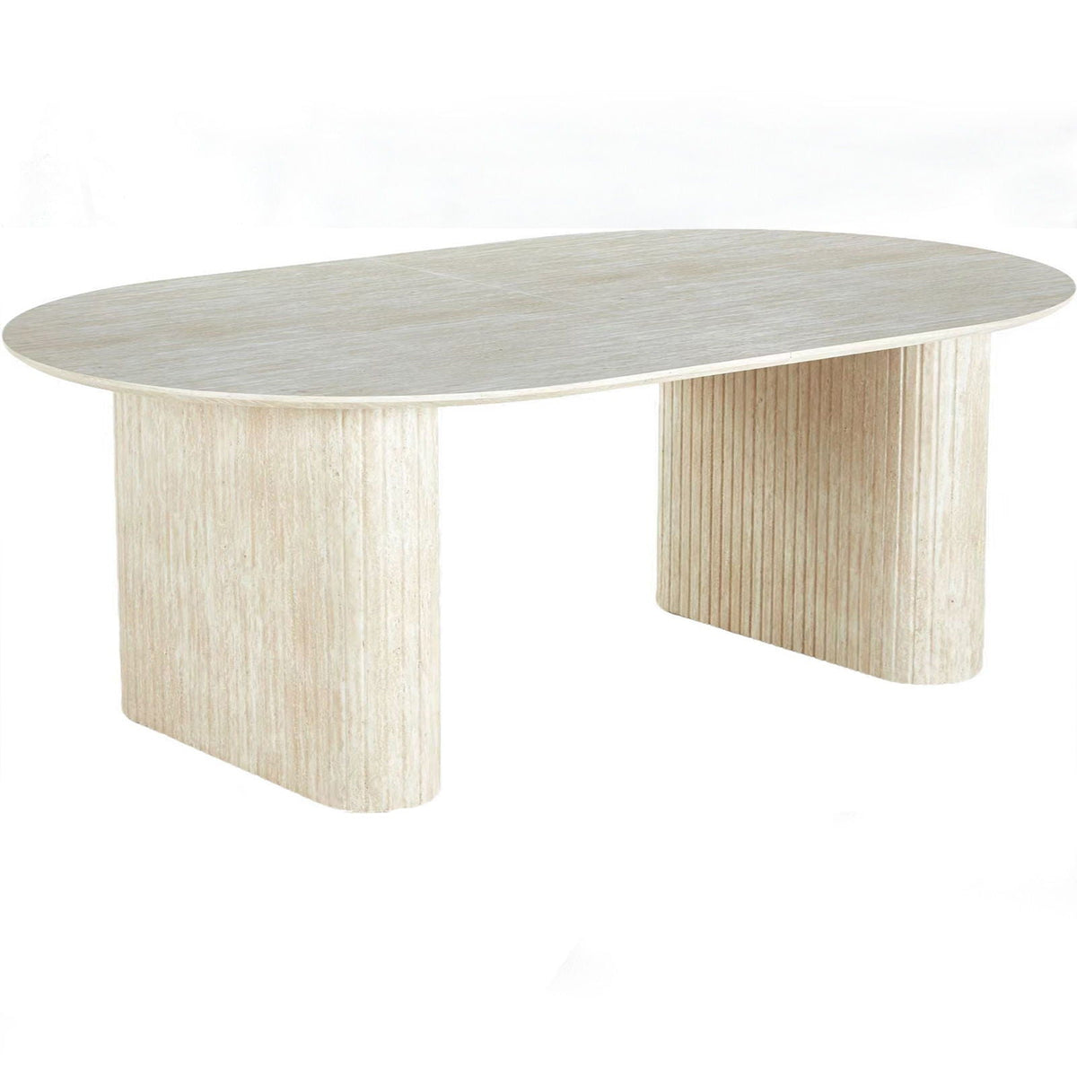 American White Oak Dining Table and Extension with oval top and pedestal bases HouseOfZazla on Tampa Home & Garden Store