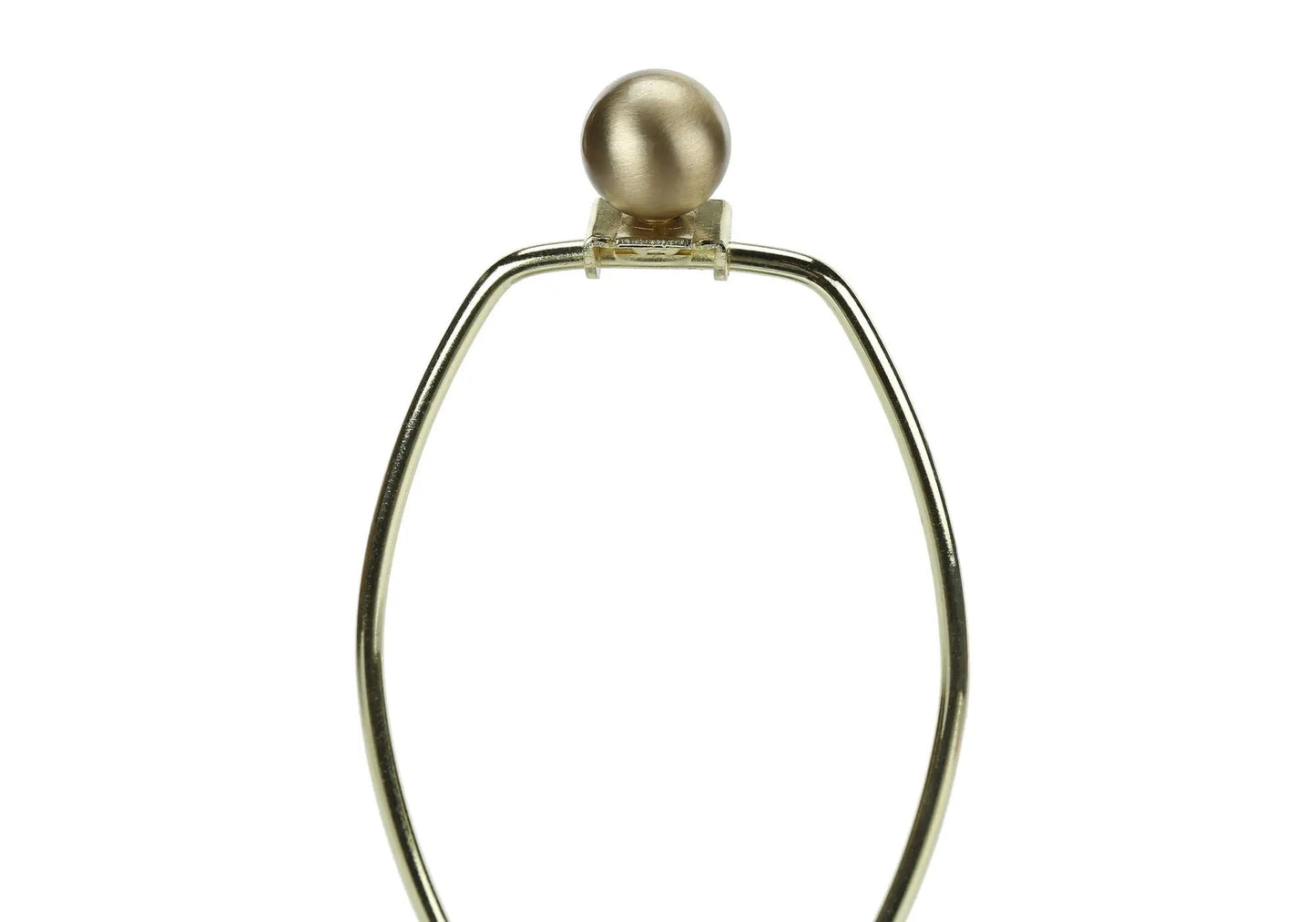 Table lamp with spherical finial atop a curved brass frame, Unique Piece Furniture on Tampa Home & Garden Store