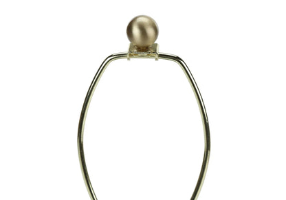 Table lamp with spherical finial atop a curved brass frame, Unique Piece Furniture on Tampa Home & Garden Store