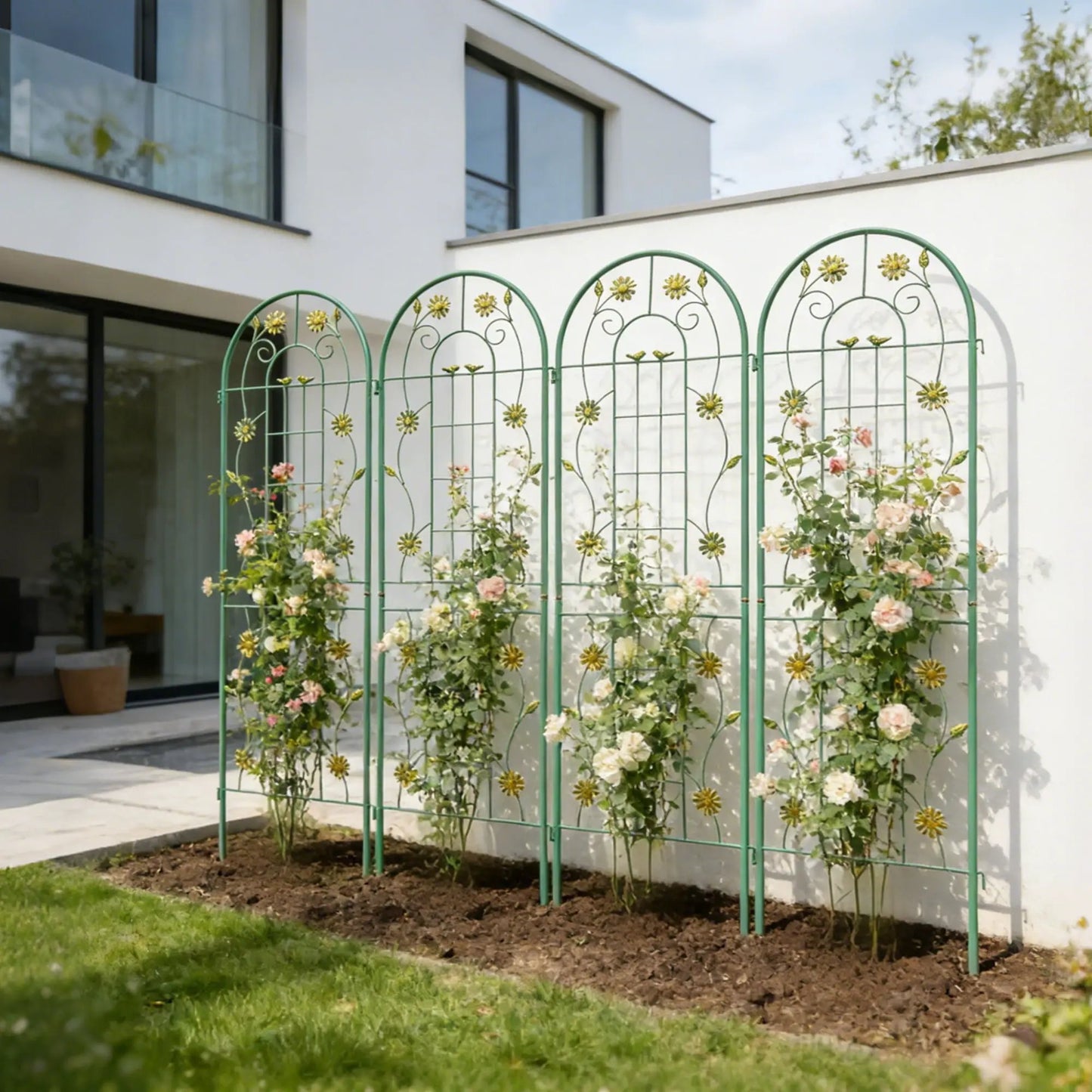 Metal Garden Trellis for Climbing Plants Outdoor
