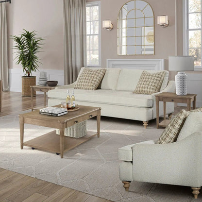 Sofa Single Reverable Cushion With 2 Pillows off white beige cushions Unique Piece Furniture on Tampa Home & Garden Store