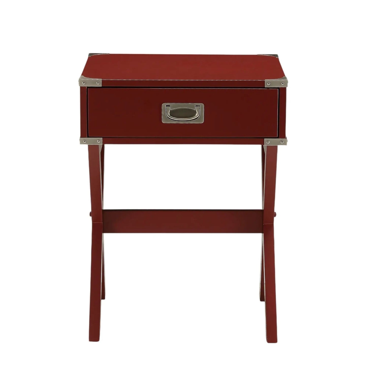 Babs Accent Table with Drawer Square Wooden Top