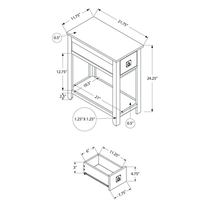Accent end table, 2-tier narrow with drawer and open shelf by Unique Piece Furniture on Tampa Home & Garden Store
