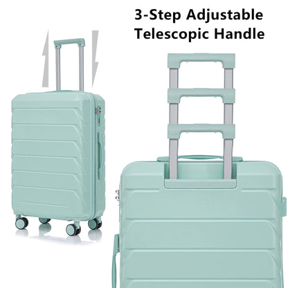 HouseOfZazla mint hard-shell 3-piece spinner luggage set with combination locks and handles on Tampa Home & Garden Store