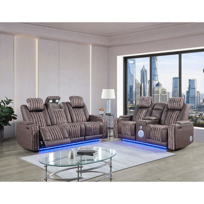 Duran Power Reclining Sofa and Drop Down Table