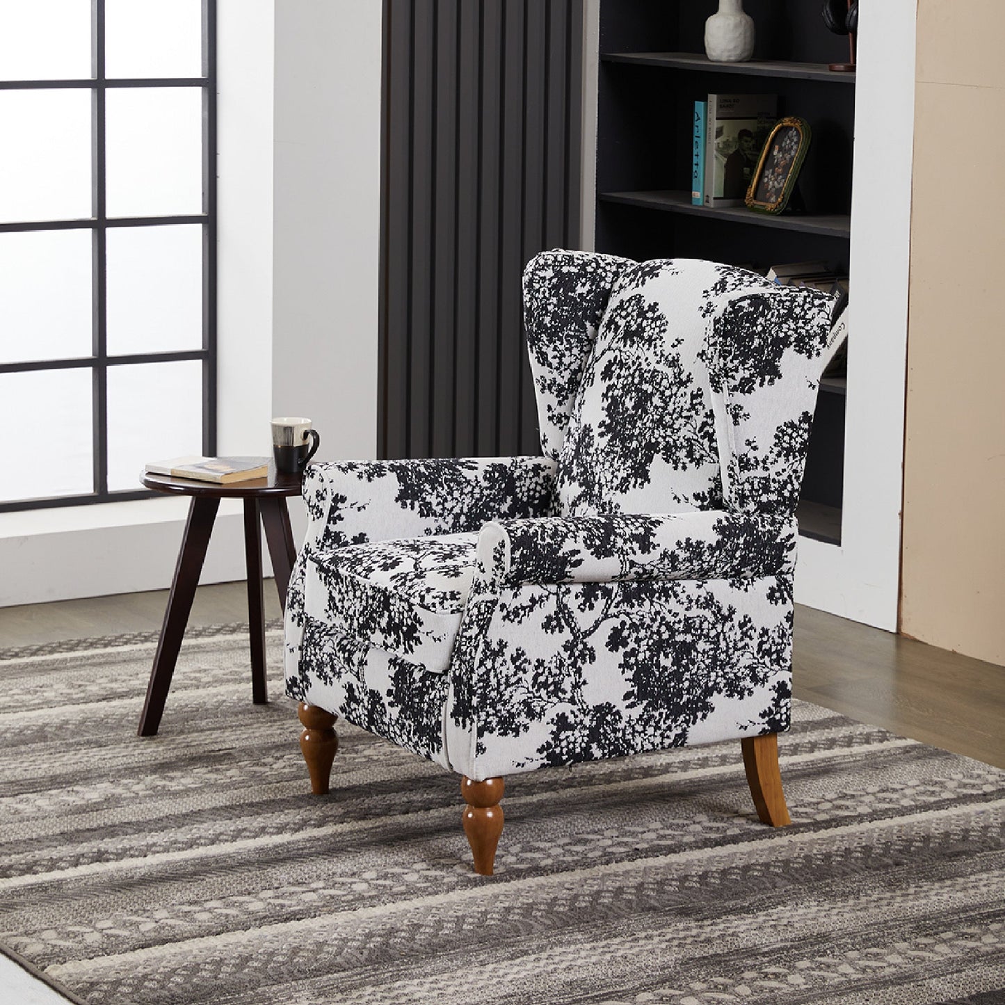 Vintage Rubberwood Coffee Table and Armchair Set