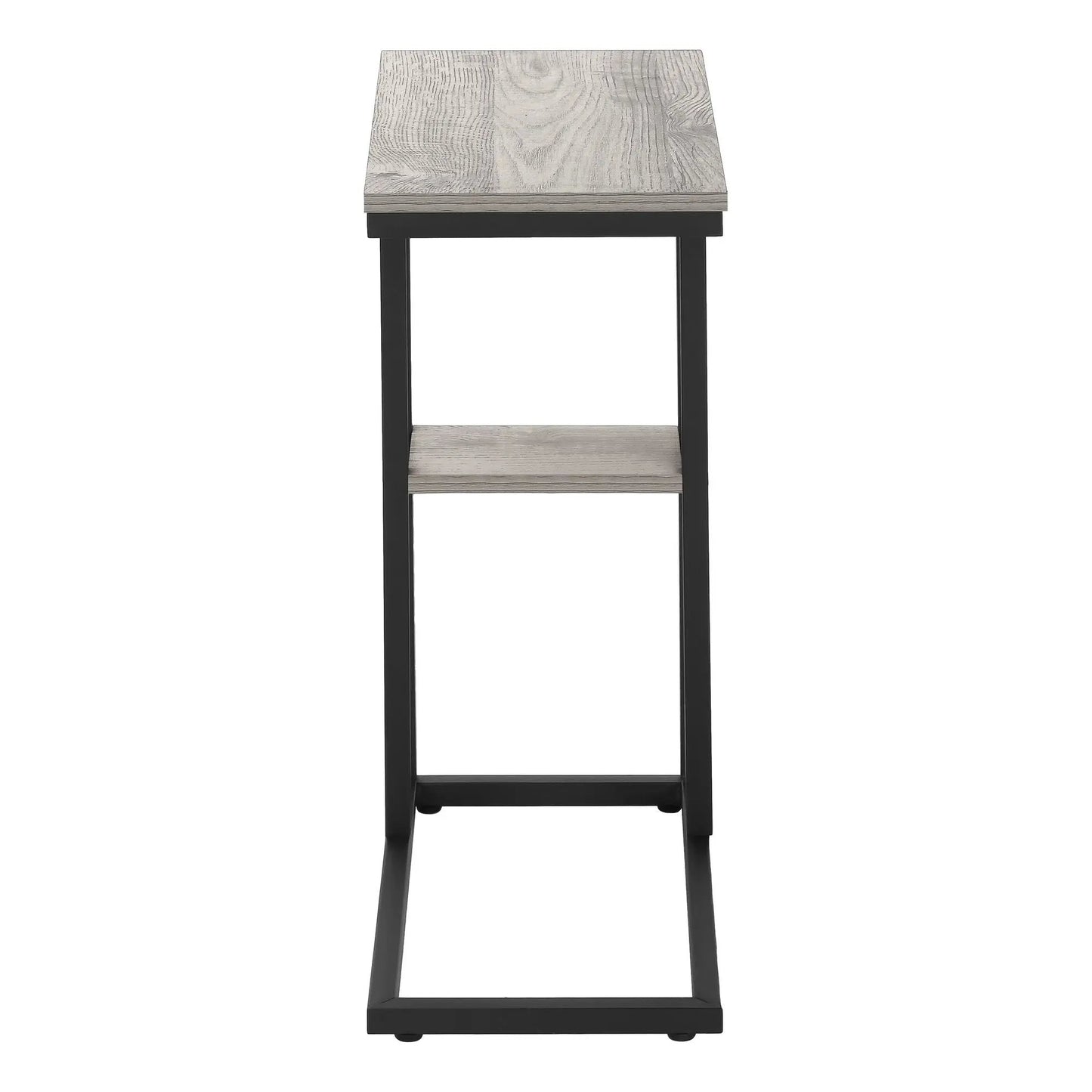 C Shaped Accent Table Marble Look and Modern