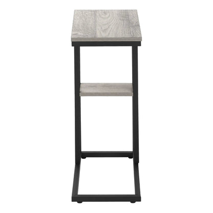 C Shaped Accent Table Marble Look and Modern