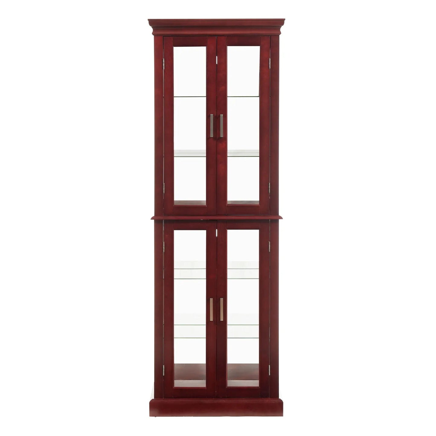 Lighted Curio Cabinet with Tempered Glass Shelves