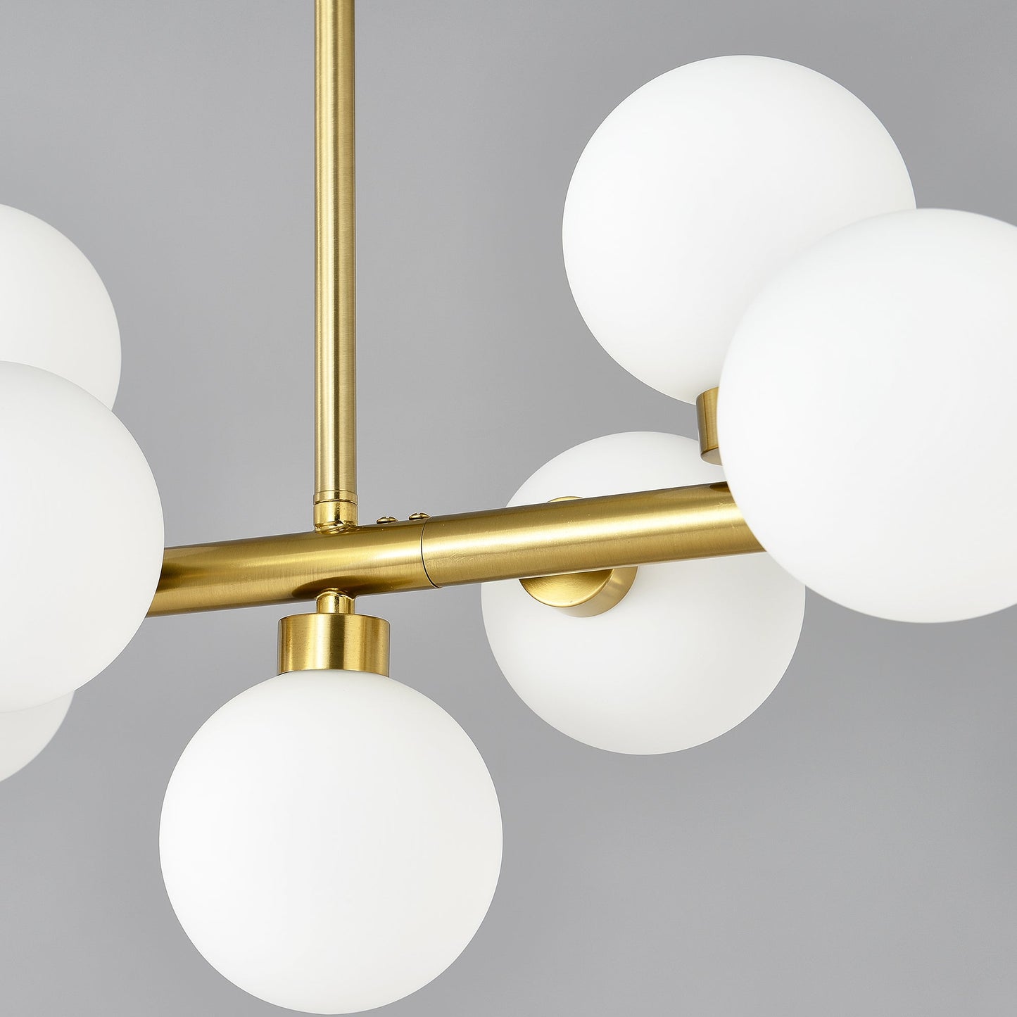 75.6'' Large multi-globe Pendant Lamp with Opal Glass Shades, brass finish, HouseOfZazla on Tampa Home & Garden Store