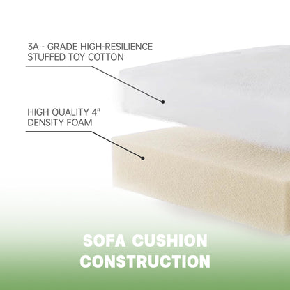 Soft Corduroy Slipcovered U Shape Sectional Sofa