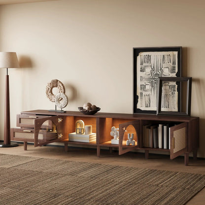 TV Stand With App LED Lights and Door Storage