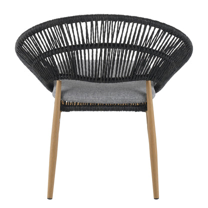 Cyril Rustic Modern Outdoor Papasan Dining Chair