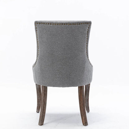 Ultra Side Dining Chair Set of 2 with Nail Heads