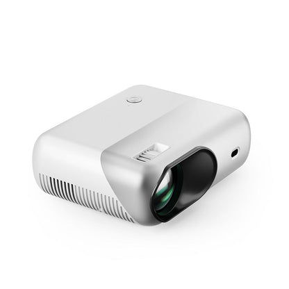 Portable white home projector with lens, WiFi 1080p by My Store on Tampa Home & Garden Store