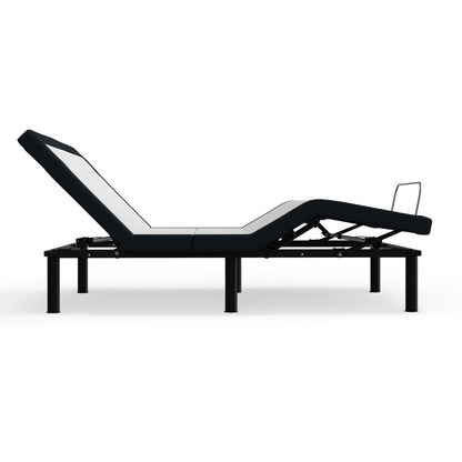 Model P2 adjustable base full by HouseOfZazla, black frame with light-gray padded platform on Tampa Home & Garden Store