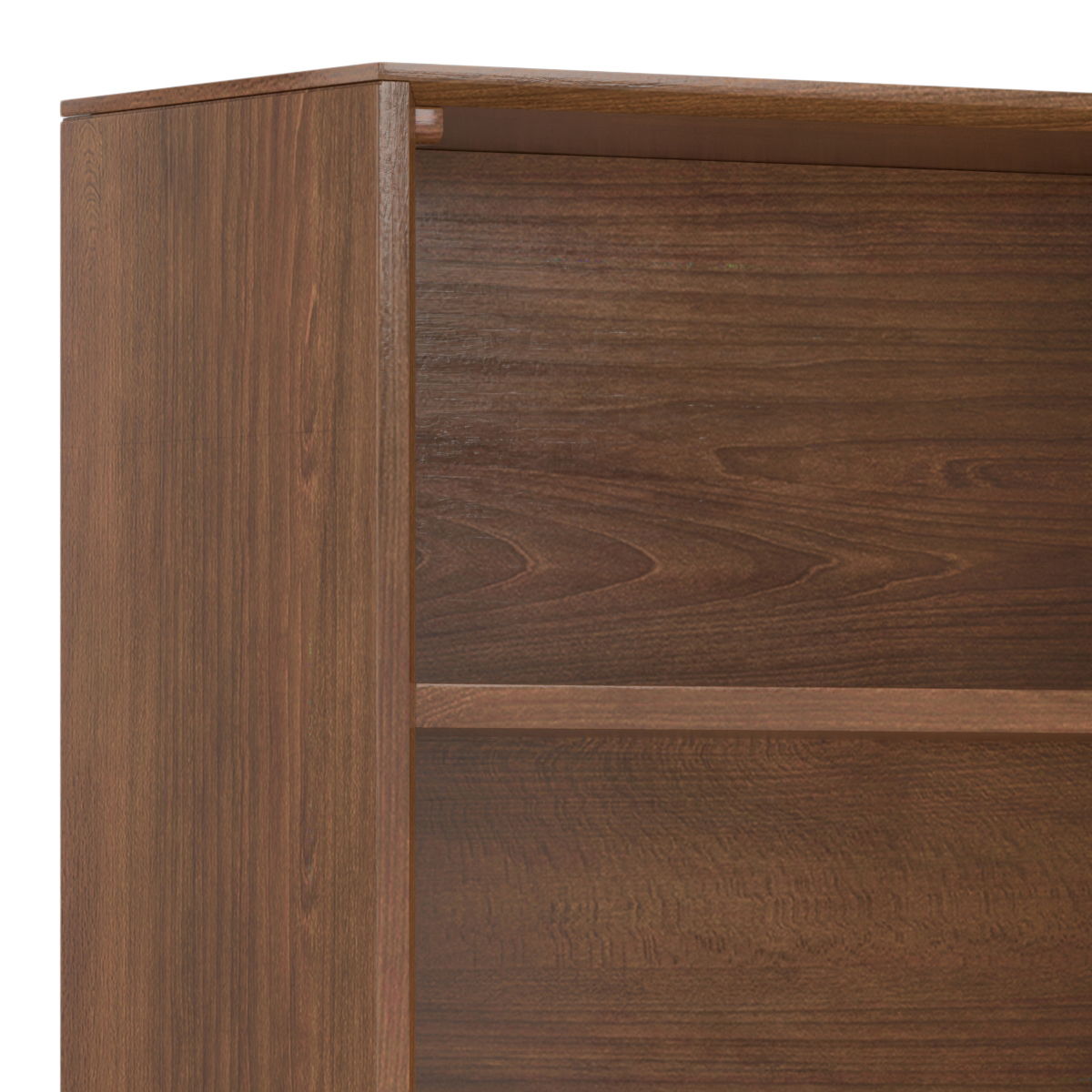 Mid-century wooden bookcase in walnut finish, standard bookcase on Tampa Home & Garden Store