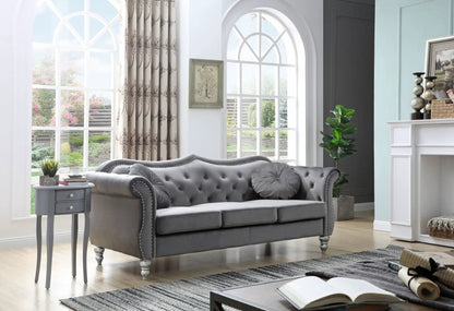 Hollywood Sofa with Glam Tufted Nailhead Trim