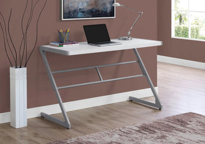 Computer desk white top with metal frame, modern chic design by Unique Piece Furniture on Tampa Home & Garden Store